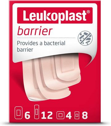 Leukoplast Barrier Wound Dressing - Waterproof Breathable First Aid Plasters For Cuts & Blisters On Fingers, Toes, Heels - 30 Pcs