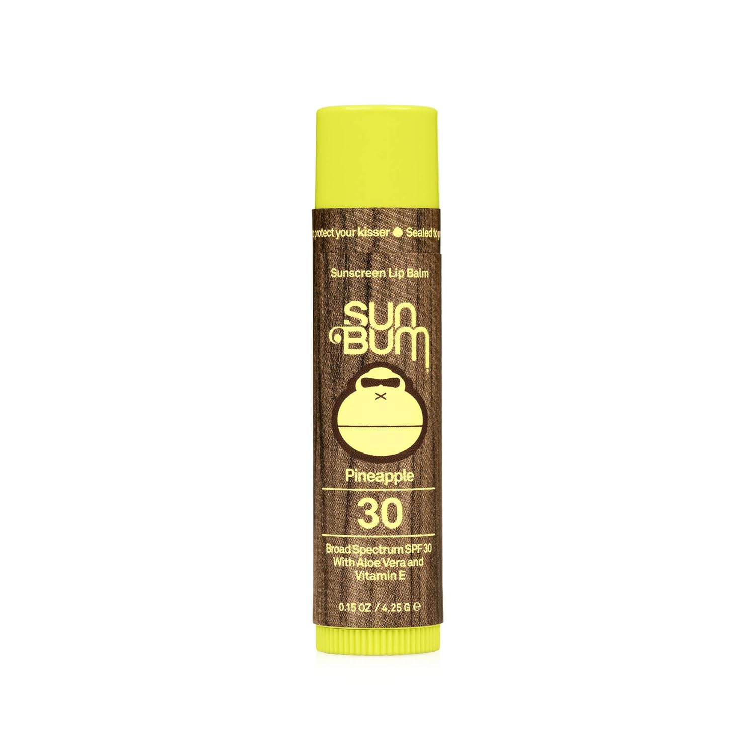 Sun Bum Spf 30 Sunscreen Lip Balm | Vegan And Cruelty Free Broad Spectrum Uva/Uvb Lip Care With Aloe And Vitamin E For Moisturized Lips | Pineapple Flavor |.15 Oz