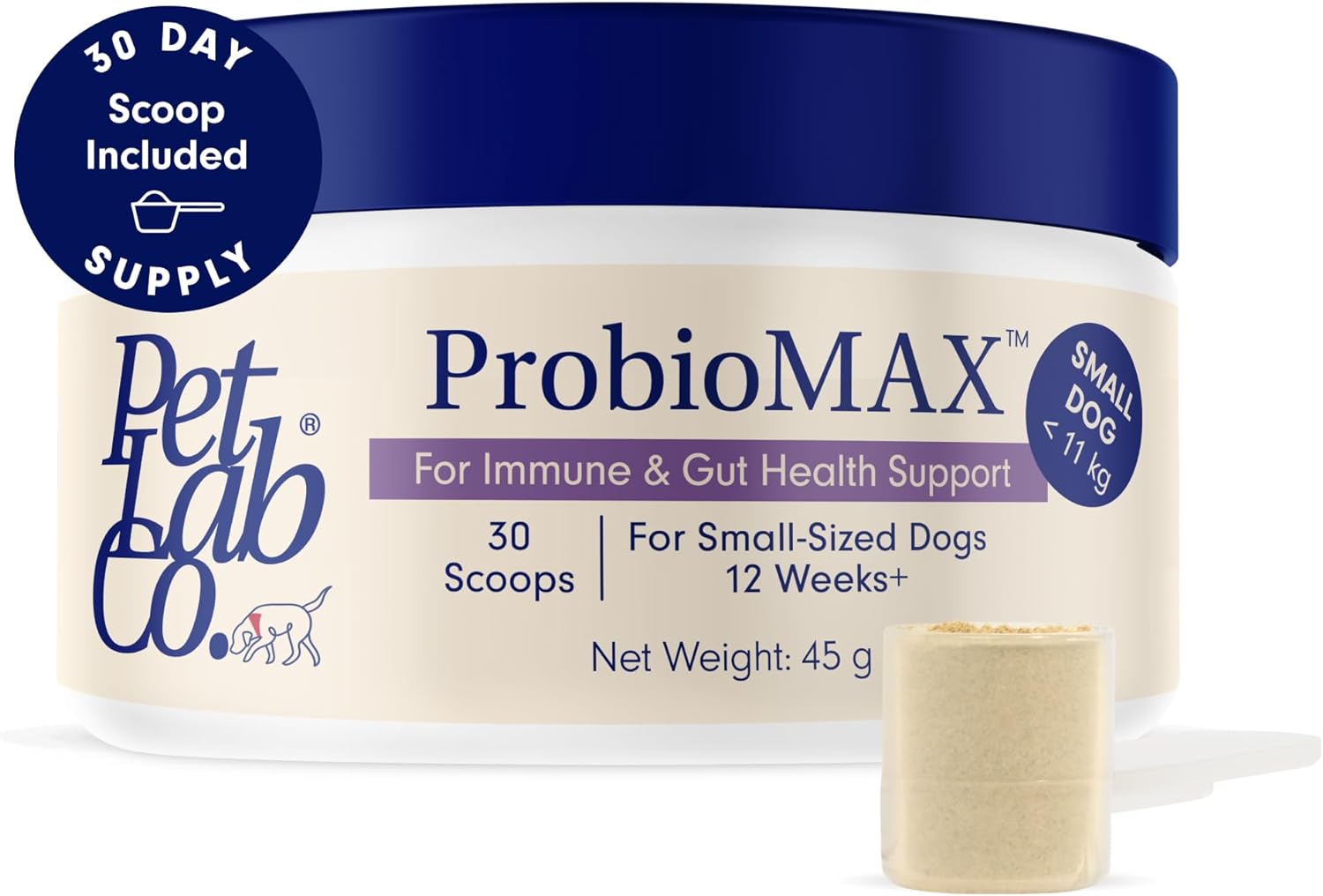 PetLab Co. ProbioMAX - Supports Gut Flora & Targets Seasonal Discomfort – Easy to Use – Helps Maintain a Normal Immune Response - Formulated for Small Dogs?Petlab Co. ProbioMAX for Small Dogs