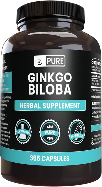 Pure Original Ingredients Ginkgo Biloba (365 Capsules) No Magnesium Or Rice Fillers, Always Pure, Lab Verified