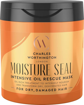 Charles Worthington Moisture Seal Intensive Oil Rescue Nourishing And Moisturising Hair Masque For Dry Hair, Treatment For Frizzy Hair, 160 Ml