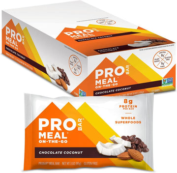 Probar - Meal Bar, Chocolate Coconut, Non-Gmo, Gluten-Free, Healthy, Plant-Based, Whole-Food Ingredients, Natural Energy (12 Count)