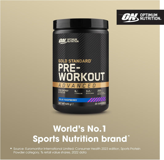 Optimum Nutrition On Gold Standard Pre-Workout Advanced With L-Citrulline, Beta-Alanine And Caffeine, Tropical, 20 Servings, 420 G