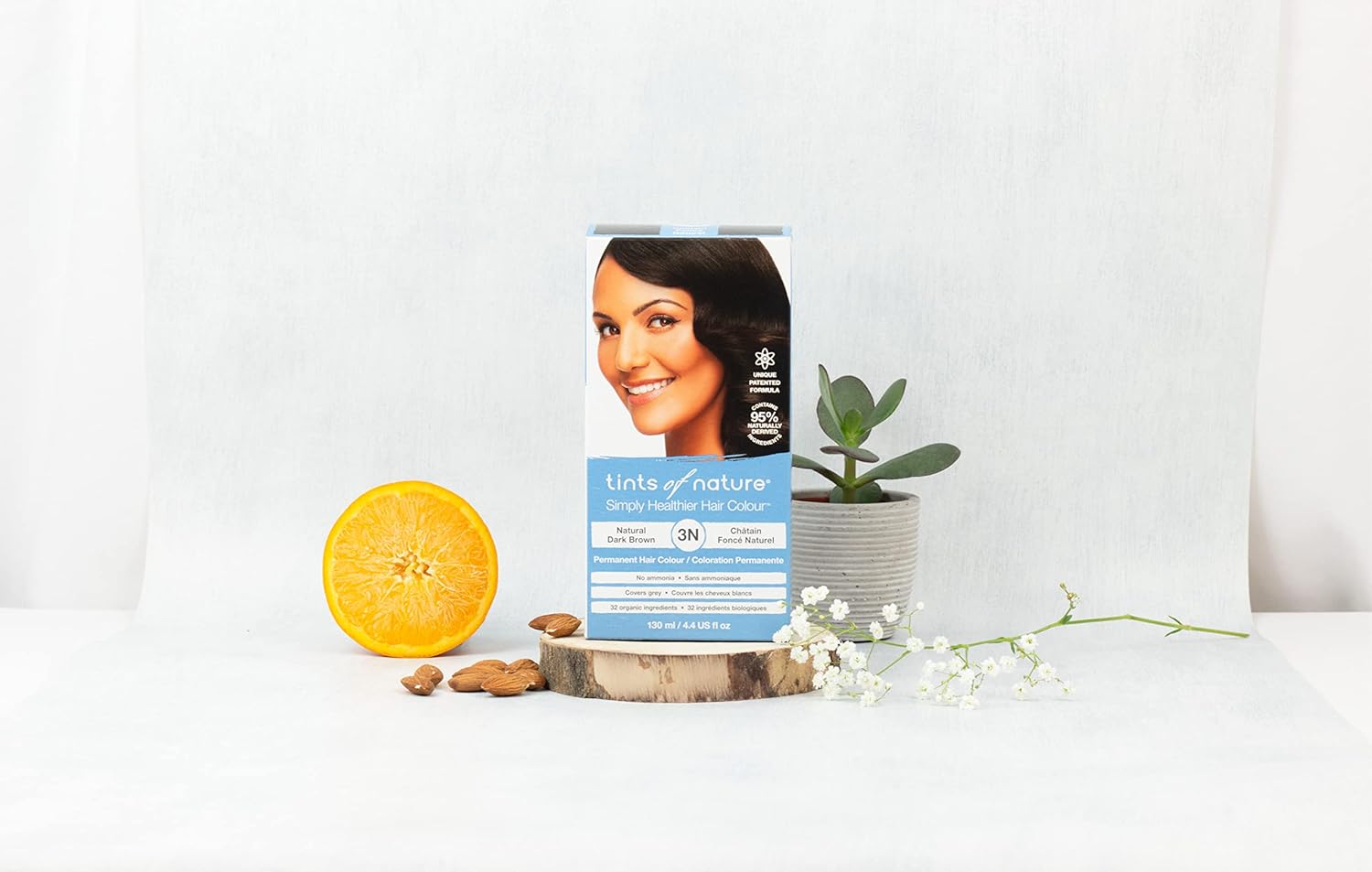 Tints of Nature 3N Natural Dark Brown Permanent Hair Dye, Nourishes Hair and Covers Greys, Ammonia-Free, 130ml : Amazon.co.uk: Beauty