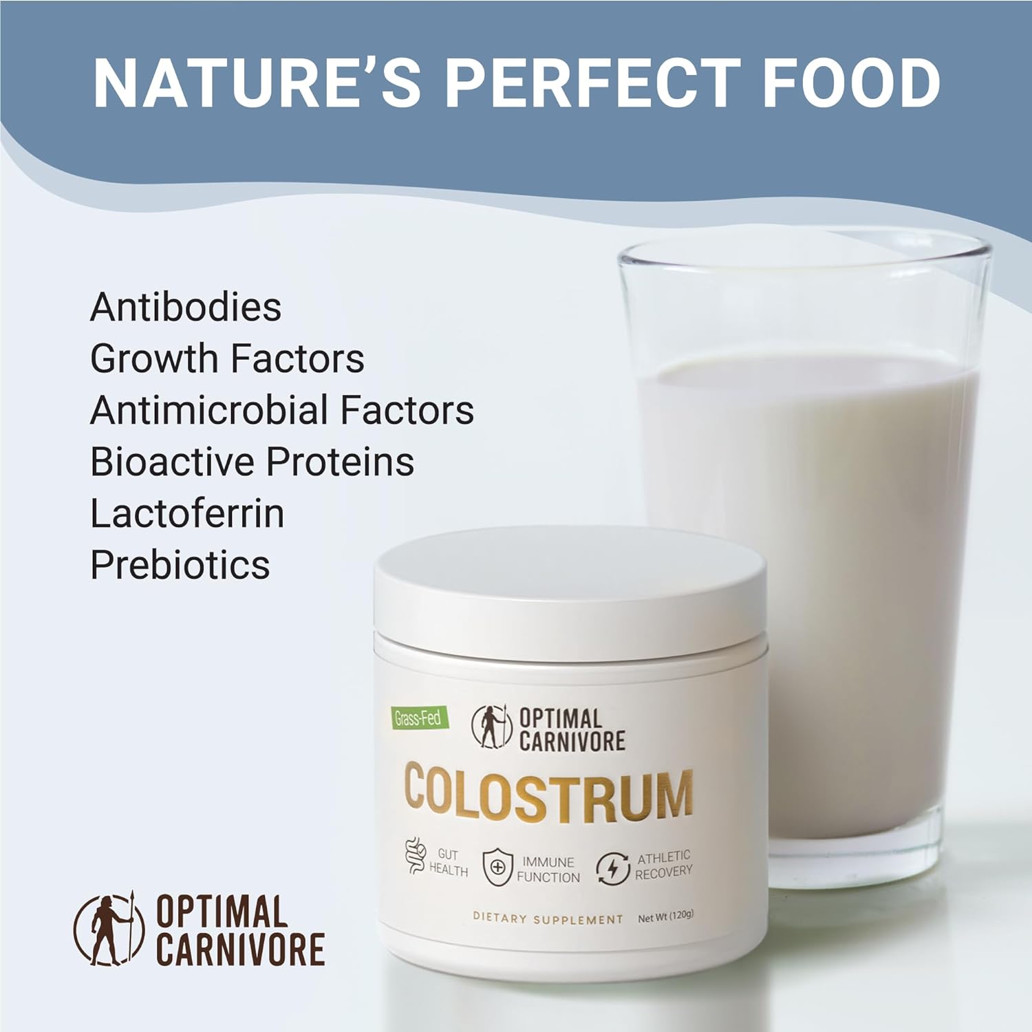 Grass Fed Colostrum Powder, Unflavored Bovine Colostrum for Humans, Colostrum Supplement Powder for Gut Health, Immune Support & Muscle Recovery, 120 grams, Colostrum Powder Grass Fed : Health & Household