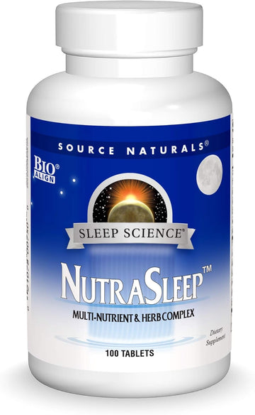 Source Naturals Nutrasleep, Multi-Nutrient & Herb Complex, Vegetarian Formula For Relaxation Support - 100 Tablets