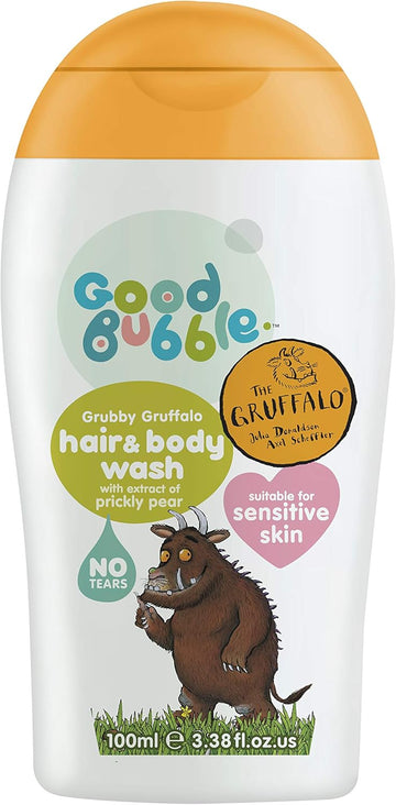 Good Bubble Gruffalo Hair And Body Wash With Prickly Pear Extract - Tear-Free And Sulphate Free Kids Body Wash For Sensitive Skin - 100Ml Travel Size