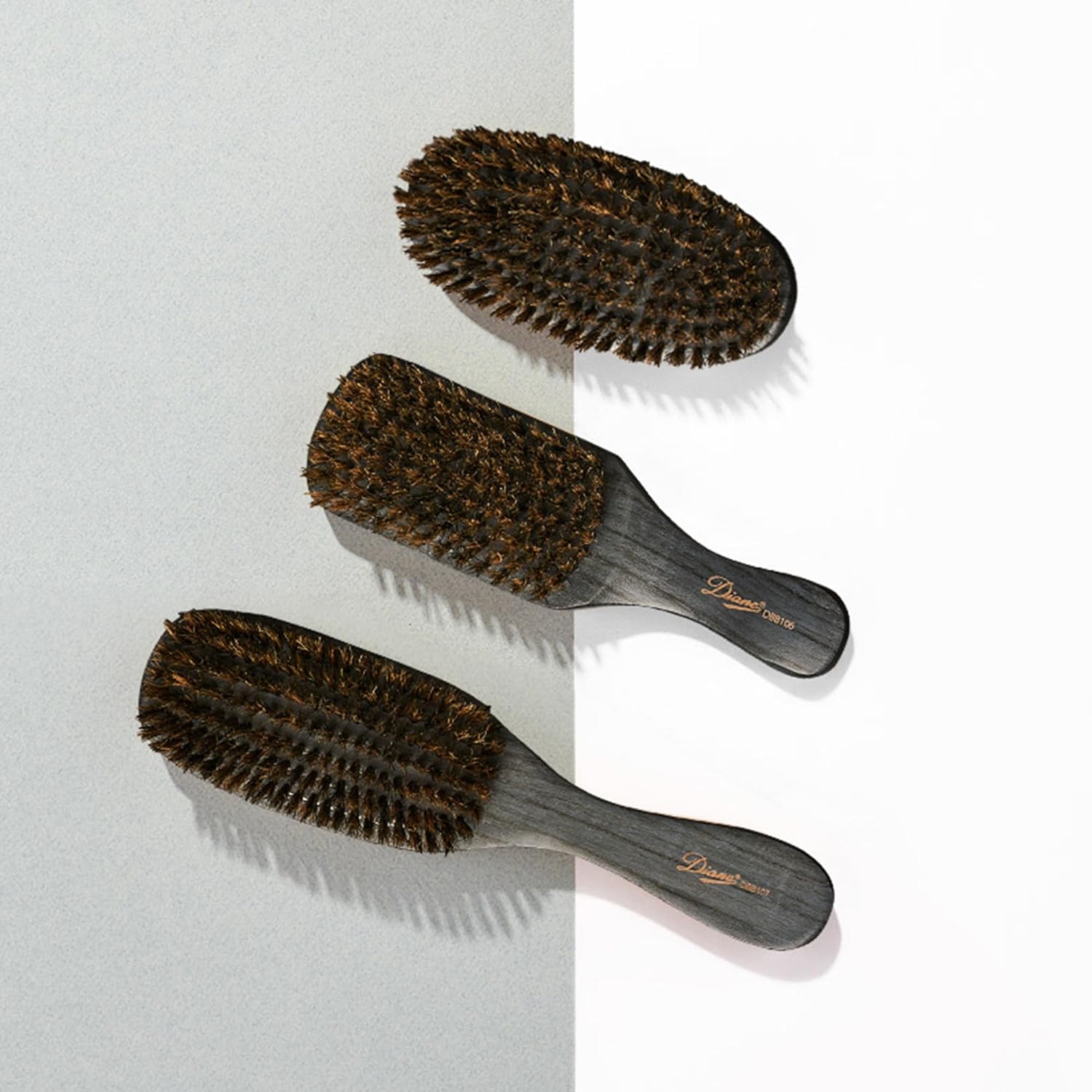 Diane Premium 100% Boar Bristle Military Wave Brush for Men and Barbers – Medium Bristles for Thick Coarse Hair – Use for Detangling, Smoothing, Wave Styles, Soft on Scalp, Restores Shine : Beauty & Personal Care