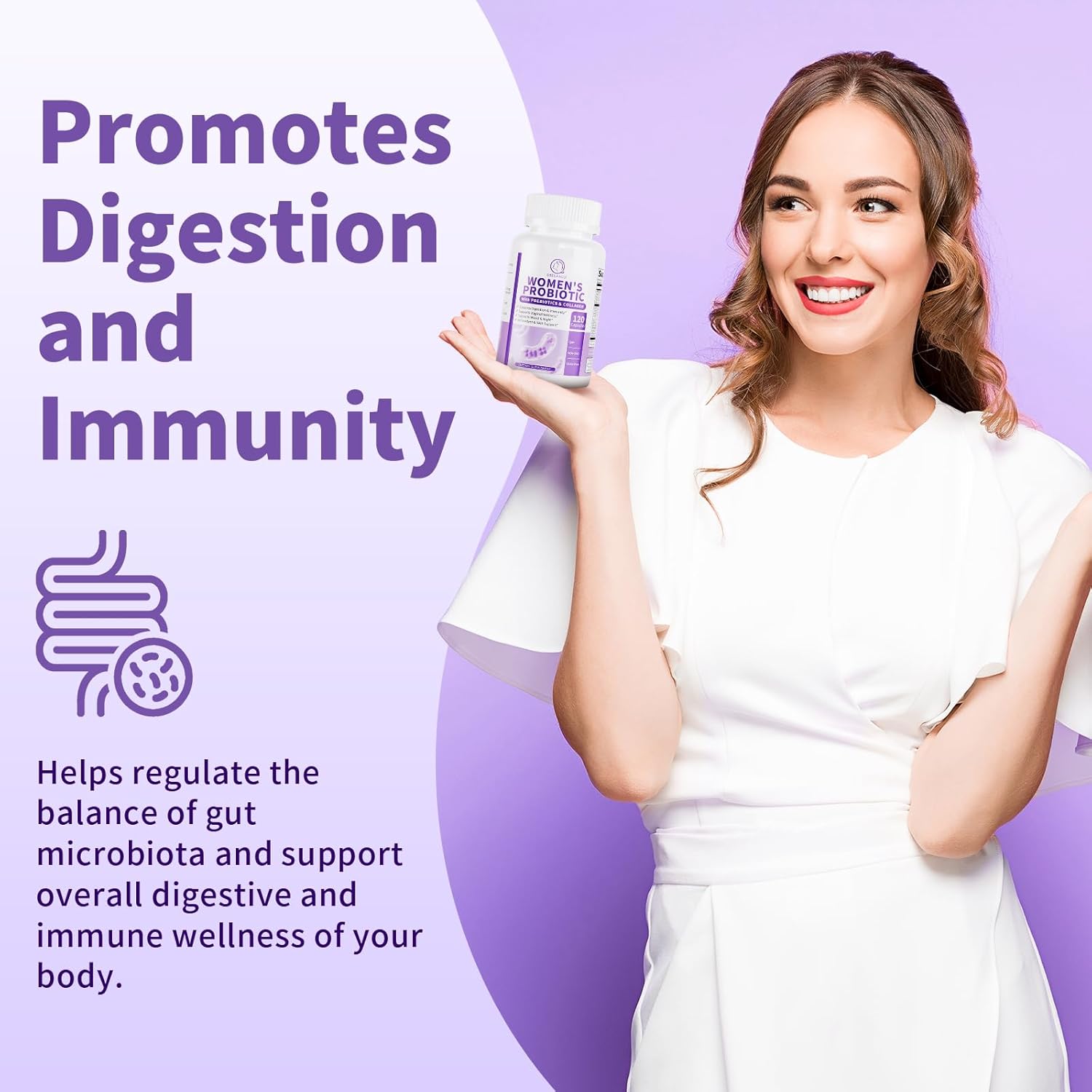 Bbeeaauu Vaginal* Probiotics For Women Ph Balance With Lactobacillus & Prebiotics & Collagen & Cranberry Womens Probiotic, For Digestion*, Vagina* & Immunity*, Gluten Free, Shelf Stable 120 Capsules : Health & Household