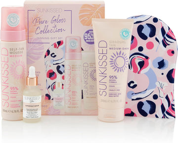 Sunkissed Pure Glow Collection Tanning Gift Set 4 Pieces - Medium