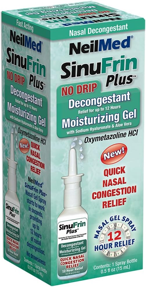 Neilmed Sinufrin Plus Decongestant Moisturizing Gel, .5 Fluid Ounce(Packaging May Vary)