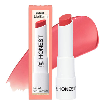 Honest Beauty Moisturizing Vegan Tinted Lip Balm | Antioxidant-Rich Acai Extracts + Avocado Oil | Paraben Free + Cruelty Free | Blood Orange
