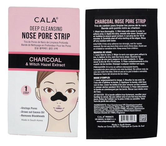 Cala Charcoal Nose Pore Strips 1 Pack,6 Count