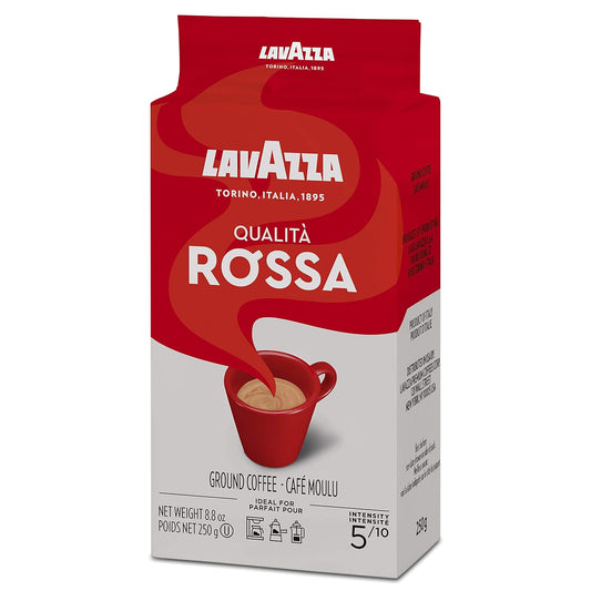 Lavazza Qualita Rossa Ground Coffee Blend, Medium Roast, 8.8-Ounce Bag