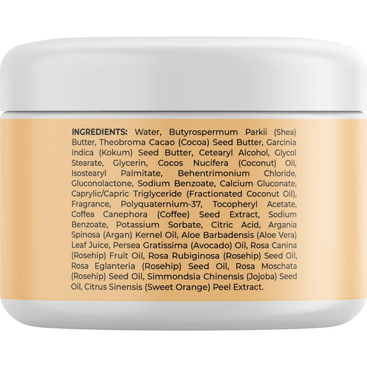 Concealing Caffeine Cream for Cellulite Reduction - Ultra Moisturizing Cellulite Cream for Thighs Butt and Belly with Rich Shea and Cocoa Butter - Light Scented Vegan Firming Body Lotion for Women