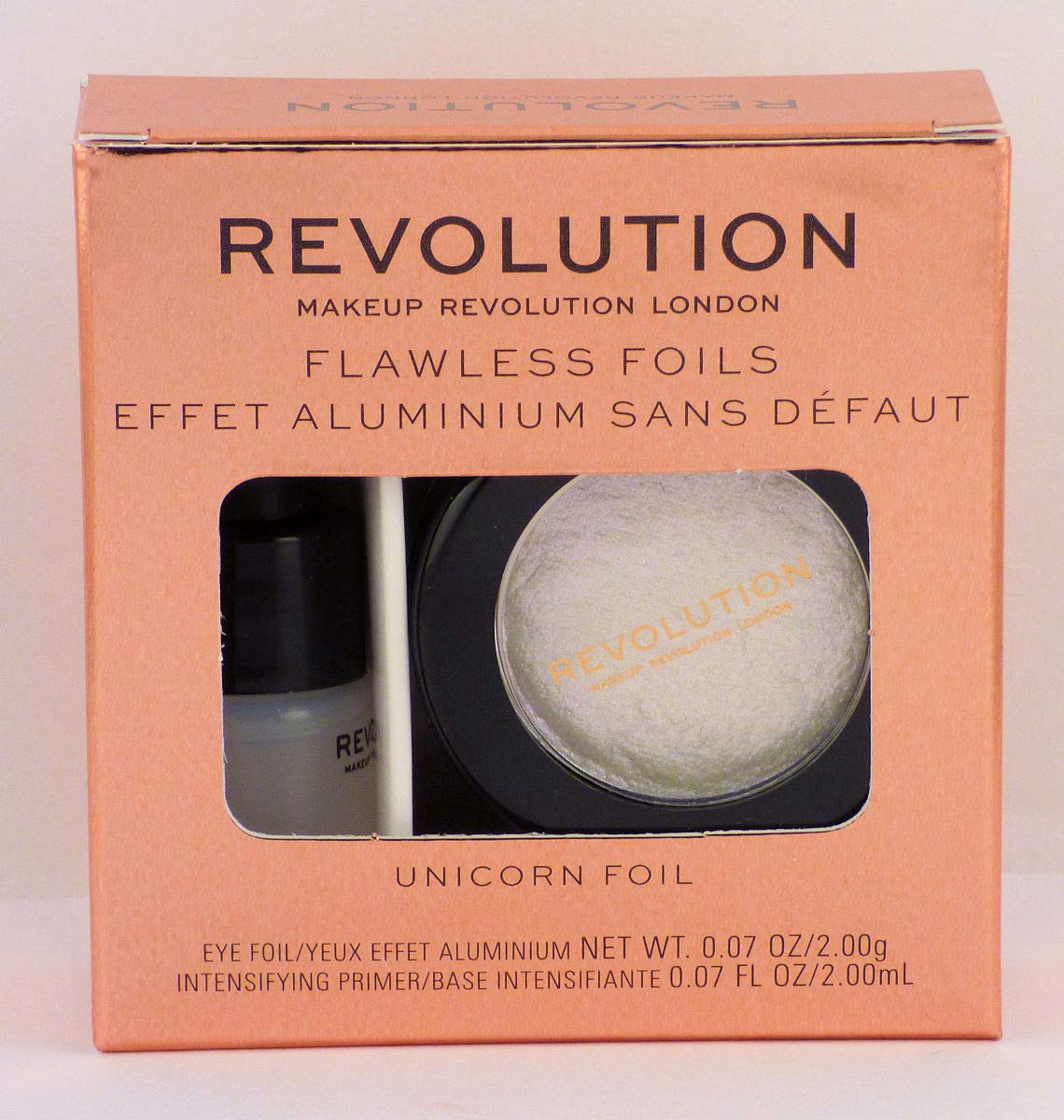 Makeup Revolution Flawless Foils Eyeshadow Palette, Unicorn Foil, Glitter & Metallic Shades, Longlasting Wear, Cruelty-Free, 0.06 Oz : Beauty & Personal Care