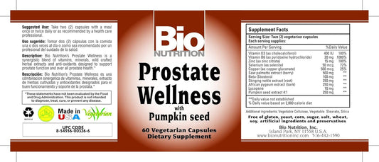 Bio Nutrition Prostate Wellness - 60 Vcaps