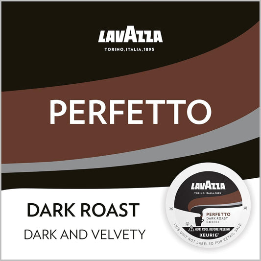 Lavazza Perfetto Single-Serve Coffee K-Cup® Pods For Keurig® Brewer, 88 Count (4 X 22 Count Boxes), Full-Bodied Dark Roast With Bold, Dark Flavor And Notes Of Caramel, 100% Arabica