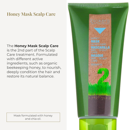 Salerm - Sulfate And Paraben-Free Hair Mask - Honey Scalp Care Mask Biokera Natura - 200 Ml - For Sensitive Scalp - Deeply Nourishes - Softer And Shinier Hair