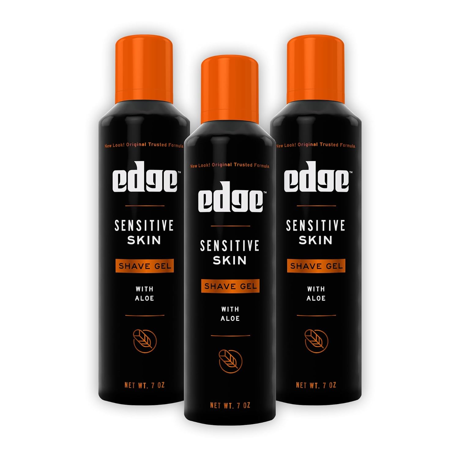 Edge Shave Gel for Men, Sensitive Skin with Aloe, 7oz (3 Pack) - Shaving Gel For Men That Moisturizes, Protects and Soothes To Help Reduce Skin Irritation