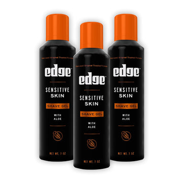 Edge Shave Gel for Men, Sensitive Skin with Aloe, 7oz (3 Pack) - Shaving Gel For Men That Moisturizes, Protects and Soothes To Help Reduce Skin Irritation