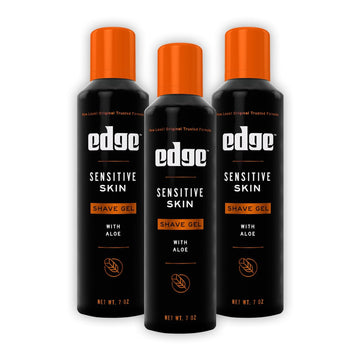 Edge Shaving Gel For Men, Sensitive Skin With Aloe, 7Oz (3 Pack) - Shaving Gel For Men That Moisturizes, Protects, And Soothes To Help Reduce Skin Irritation (Packaging May Vary)