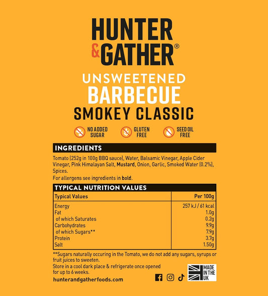 Hunter & Gather Unsweetened Hot Sauce | 3 X 350G Hot Sriracha Sauce Keto, Paleo, Low Carb & Vegan Friendly | Free From Added Sugar & Sweeteners
