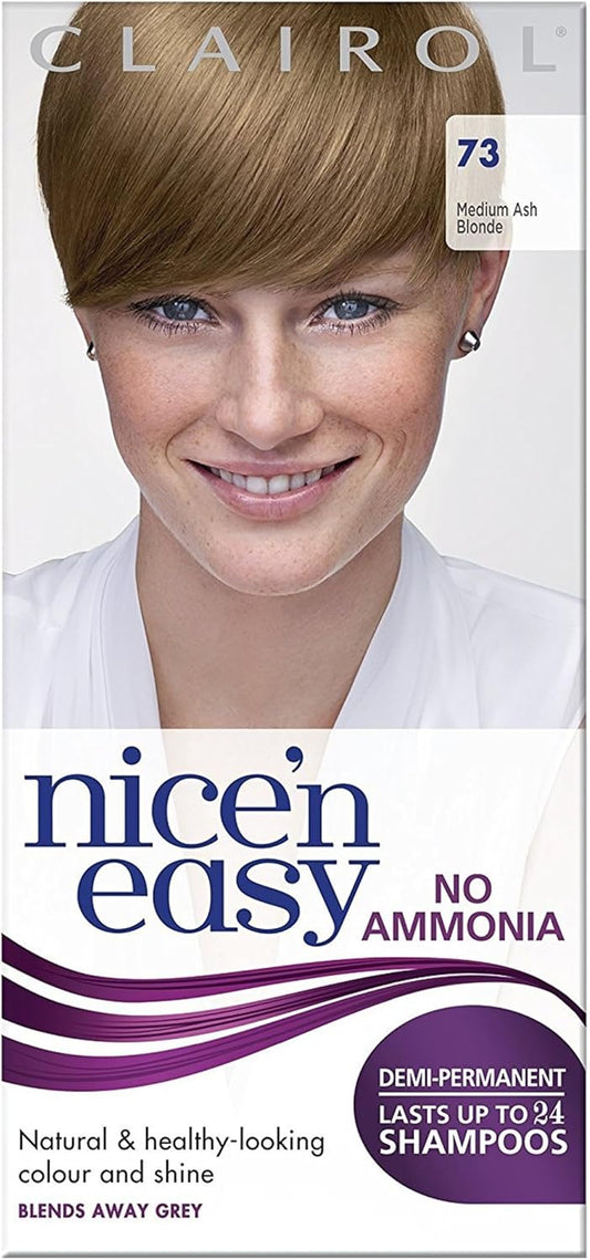 Clairol Nice'n Easy No Ammonia Hair Dye, 73 Ash Blonde, 1 Count (Pack of 1) : Amazon.co.uk: Home & Kitchen
