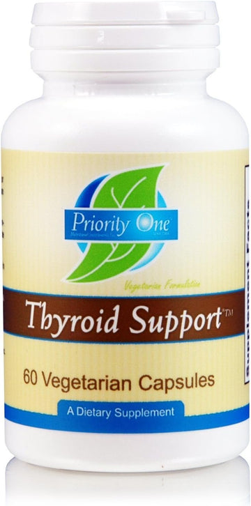 Priority One Vitamins Thyroid Support 60 Vegetarian Capsules - Vegetarian Support of The Thyroid Gland