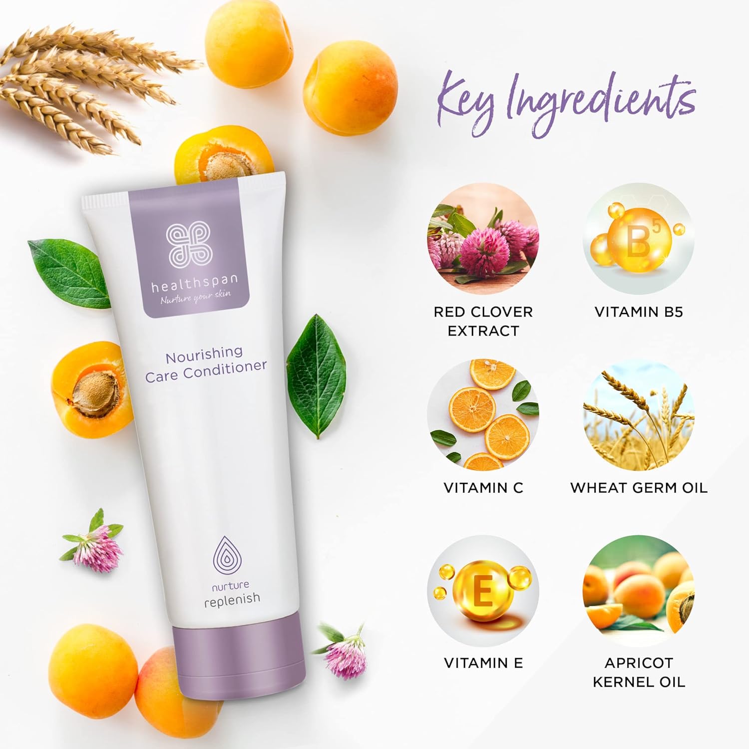 Healthspan Replenish Nourishing Care Conditioner (200ml) | Adds volume to dry and thinning hair | Boosts moisture and shine | Suitable for all hair types : Amazon.co.uk: Beauty