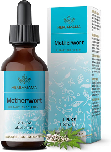 Herbamama Motherwort Tincture - Calm Drops For Women'S Health - Motherwort Herb Extract Vegan Women'S Supplements - Alcohol & Sugar-Free 28-Day Supply