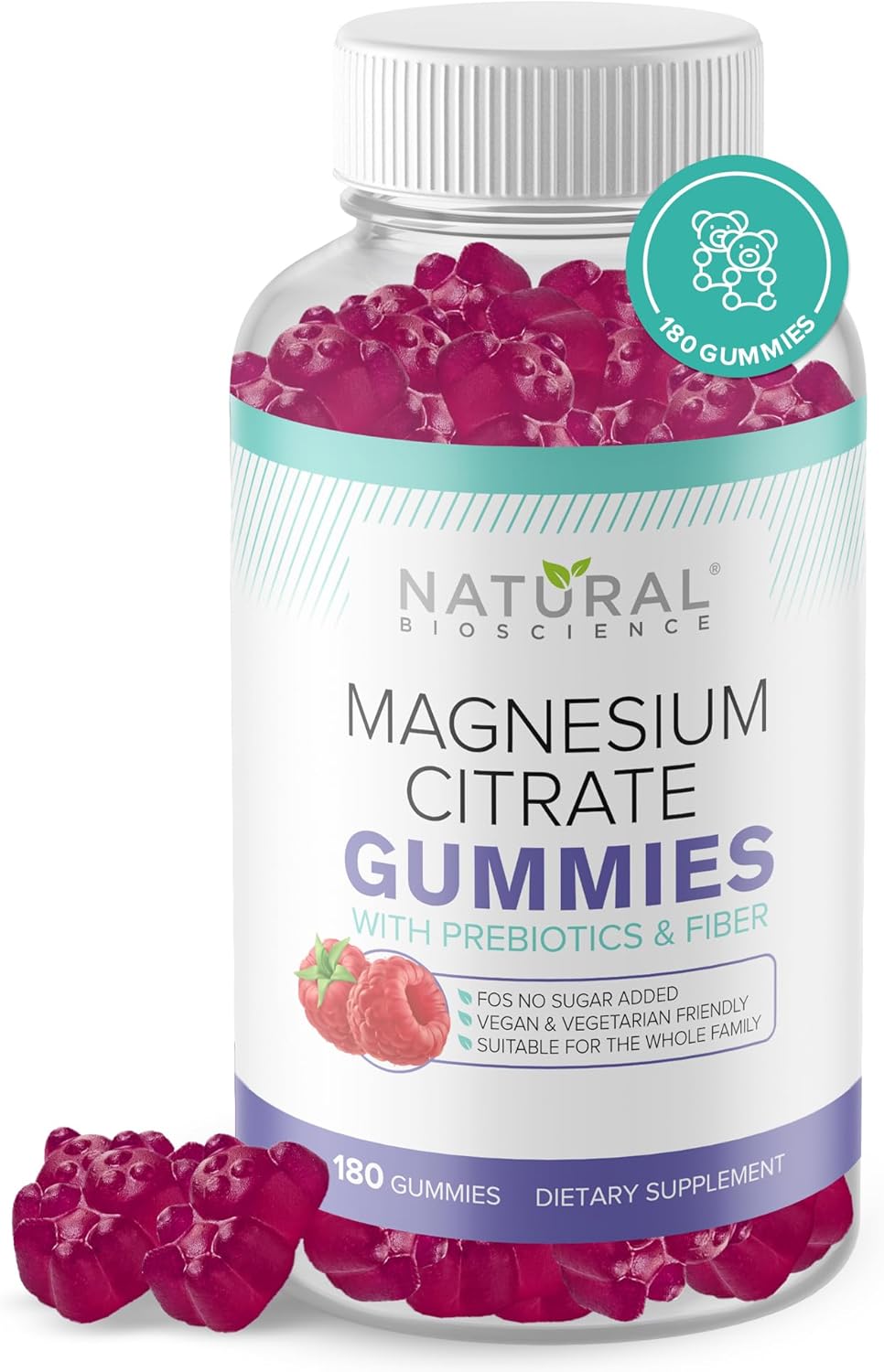 Sugar Free Magnesium Gummies - Calming Anti-Stress Gummies, Magnesium Supplement To Support Stress Relief, Sleep, Heart Health, Nerves, Muscles And Bones, Kids, Adults, Vegan, High Absorption, Non-Gmo