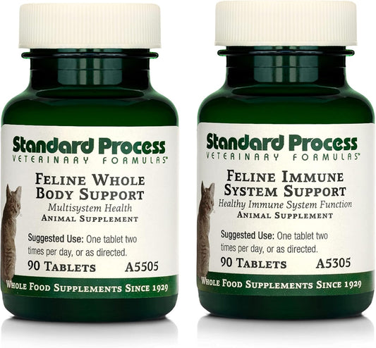 Standard Process Kitten Kit - Overall Health Kit For Feline Whole-Body Support - Feline Immune System Support Supplements - Wellness Supplements To Support Kitten Health & Growth - Includes Catnip Toy