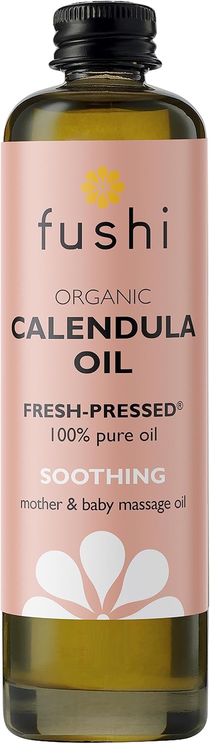Fushi Organic Calendula Oil 100ml | Fresh-Pressed & Triple Infused for 3 Months | Best for Minor Abrasions, Irritated Skin, Skin Healing | Anti-inflammatory | Oil for Babies | Vegan, Made in the UK : Amazon.co.uk: Grocery