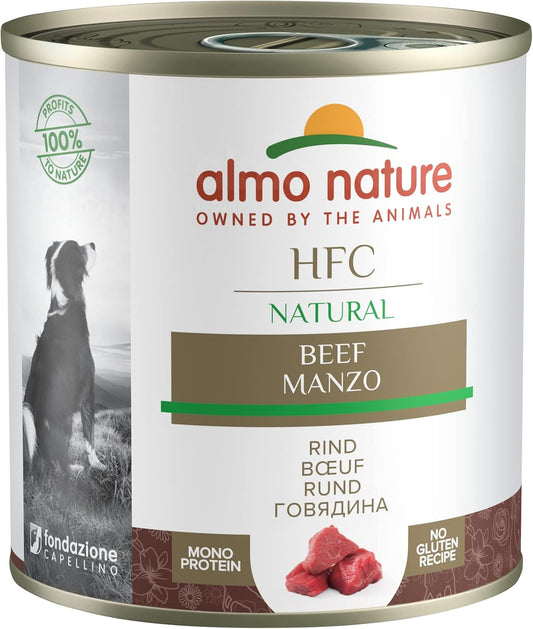 almo nature HFC Natural- Beef- Wet Dog Food (Pack of 12 x 280g tins) :Pet Supplies