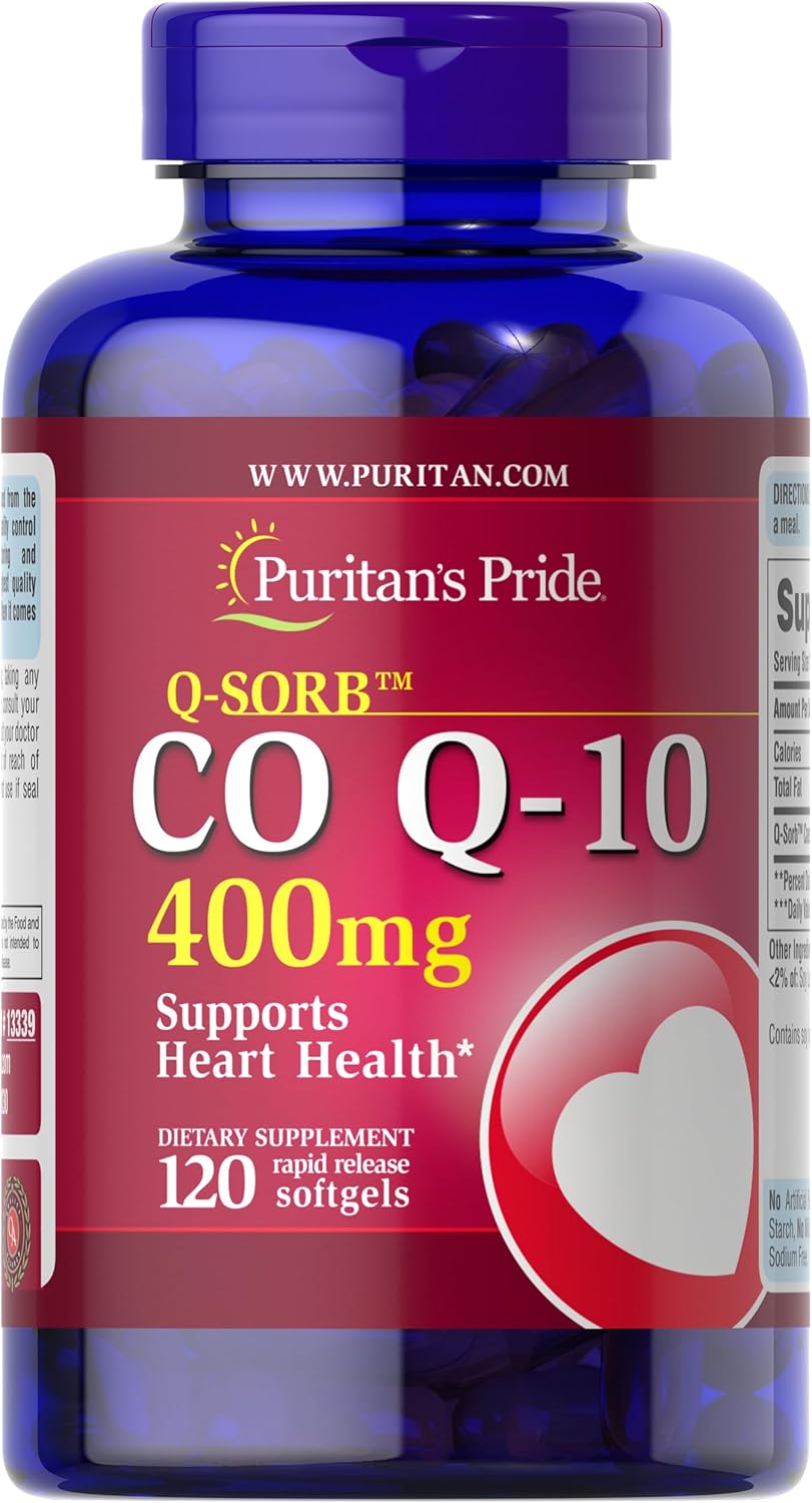 Puritan'S Pride Q-Sorb Coq10 Softgel, 400 Mg, 120 Count