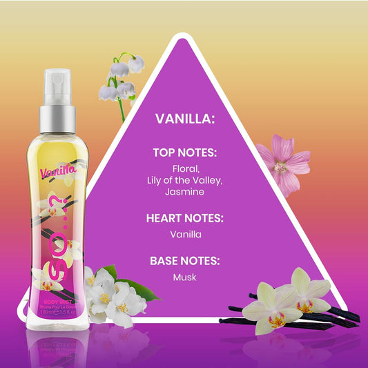 Vanilla Body Mist By So... - Sweet Floral Lily, Jasmine Notes - Vanilla Perfume - Ideal Gifts For Women - Cruelty-Free Perfume For Women - 3.5 Oz