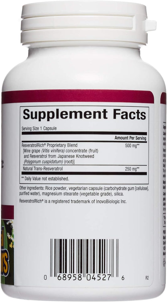 ResveratrolRich by Natural Factors, Super Strength Resveratrol Concentrate, Promotes Healthy Aging, 60 capsules (60 servings)