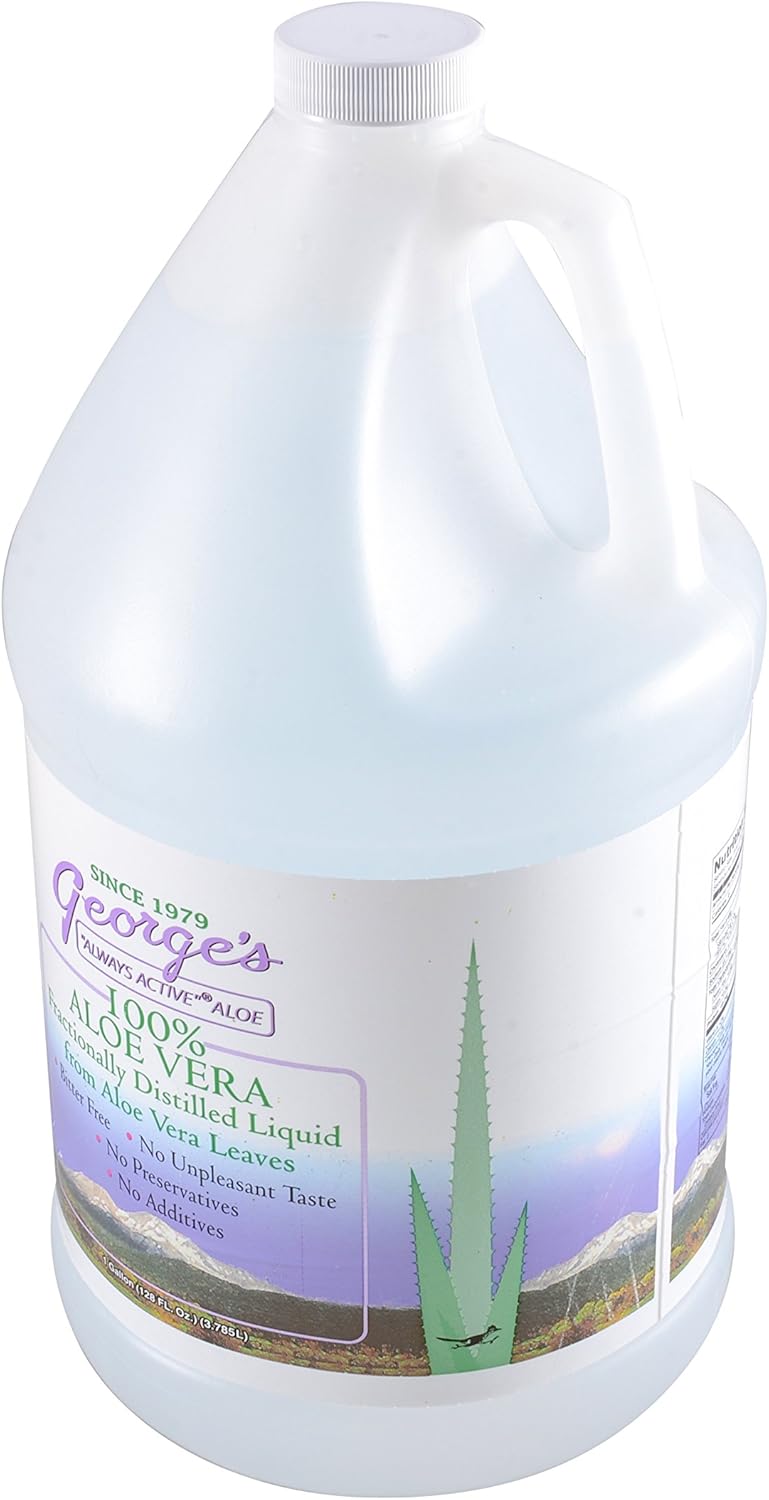 George'S Aloe Vera Supplement Softgel, 64 Fluid Ounce, 100% Always Active Aloe Vera Liquid
