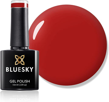 Bluesky Gel Polish, Cherry Brandy, A9, 10 Ml, Gel Soluble Nail Polish, Red, Shimmer (Curing Under Uv/Led Lamp Required) Pack (X)