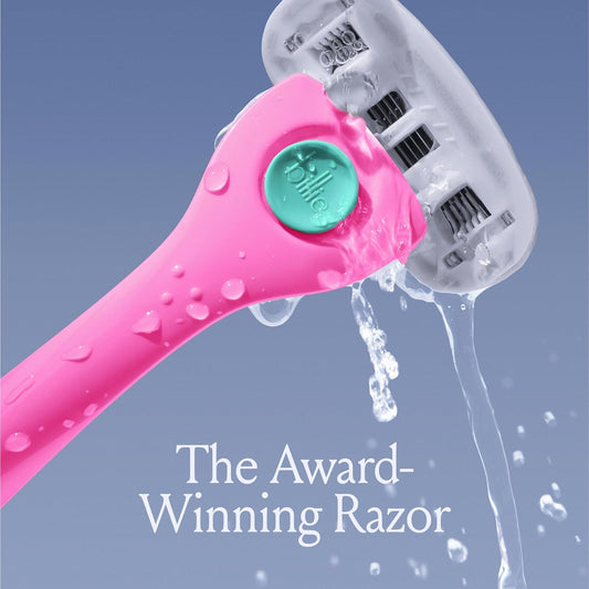 Billie Razors for Women Shave Kit – Women’s Razor + 4 x 5-Blade Razor Refills + Magnetic Holder – Malibu