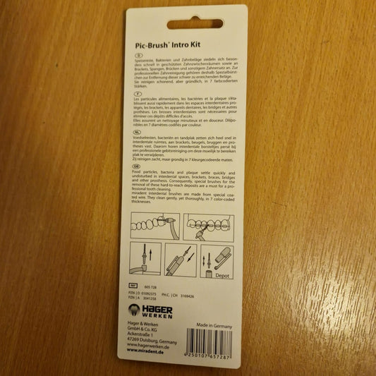 Miradent Pic Brush Interdentalbürsten Intro Kit, Halter blau, 1 Set [Badartikel] : Amazon.co.uk: Health & Personal Care