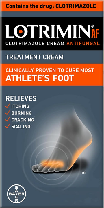 Lotrimin Af Cream For Athlete'S Foot, Clotrimazole 1% Antifungal Treatment, Clinically Proven Effective Antifungal Treatment Of Most Af, Jock Itch And Ringworm, Cream, .53 Ounce (15 Grams)