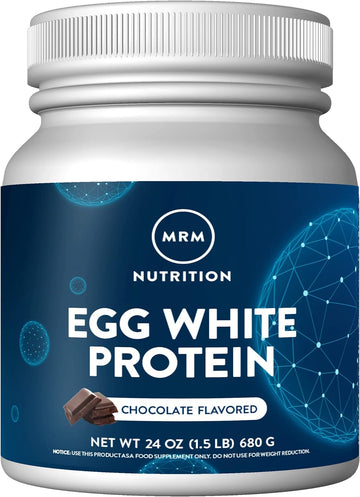 Mrm Nutrition Egg White Protein | Chocolate Flavored | 23G Fat-Free Protein | With Digestive Enzymes | Highest Biological Value | Clinically Tested | 20 Servings