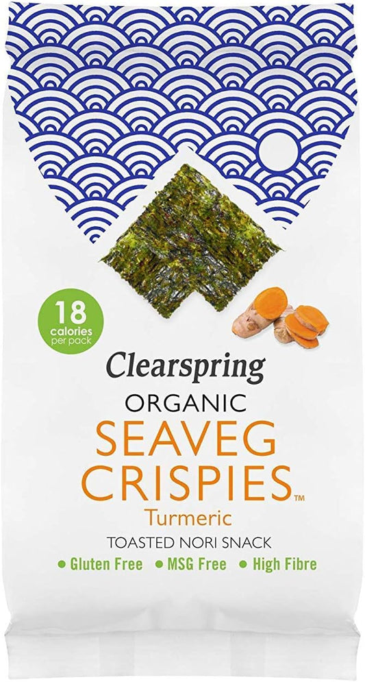 Clearspring Organic Seaveg Crispies Turmeric 4g (Pack of 16) : Amazon.co.uk: Grocery