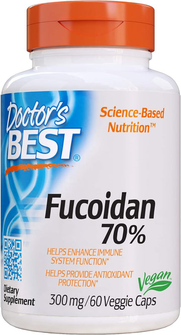 Doctor'S Best Fucoidan 70%, Non-Gmo, Vegan, Gluten Free, 60 Count
