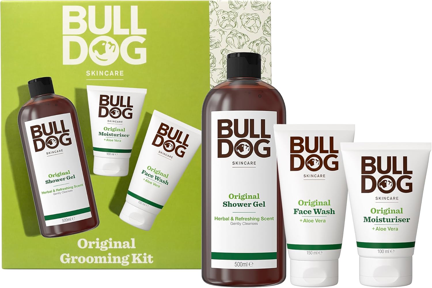 Bulldog Skincare - Original Grooming Giftset For Men | Original Shower Gel, Face Wash And Moisturiser