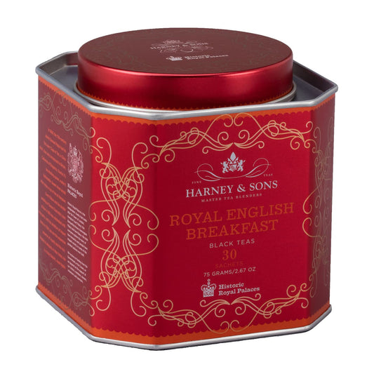 Harney And Sons Royal English Breakfast, Black 30 Sachets Per Tin - Pack Of 2