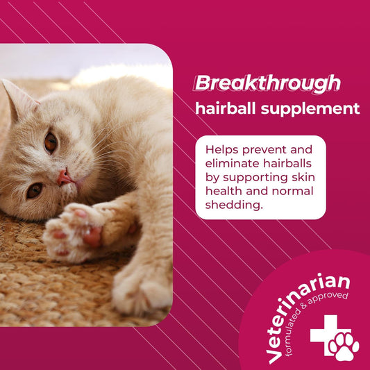 VetriScience Hairball Remedy for Cats - 60 Chews - Cat Supplements & Vitamins for Hairball Control and Digestive Support?