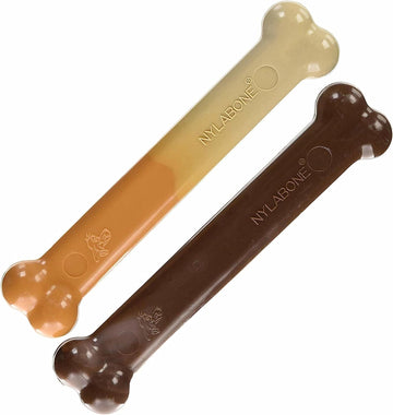 Nylabone Power Chew Flavor Frenzy Bone Chew Toy For Dogs, Indestructible Chew Toys For Aggressive Chewers, Funnel Cake & Shish Kabob Flavor, Large/Giant - Up To 50 Lbs. (2 Count)
